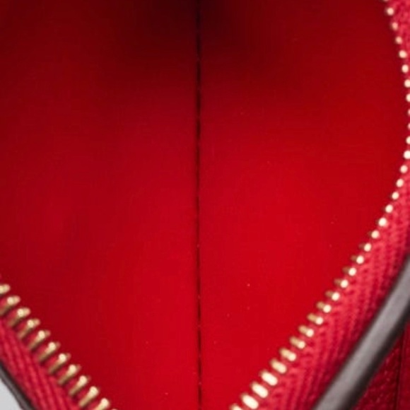 LOUIS VUITTON Scarlet Red Monogram Empreinte Leather Zoe Mini Trifold Wallet - Picture 8 of 10